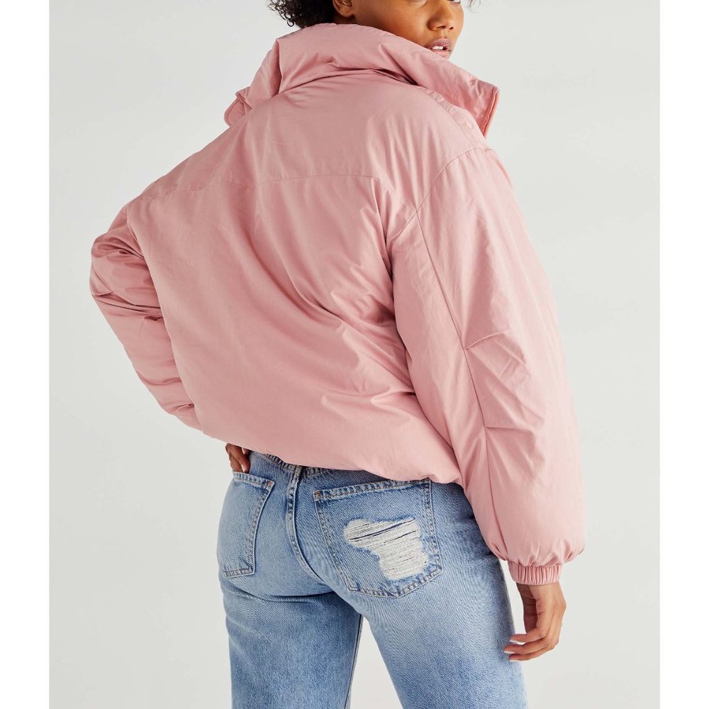 🎉LAST CHANCE🎉 NWT Free People Duvet Bomber Jacket / Faded Rose - Picture 2 of 5